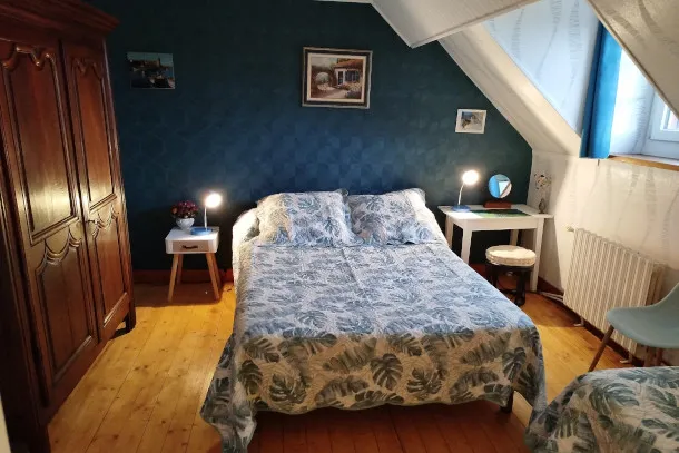 Chambre bleue de l'Aubrière