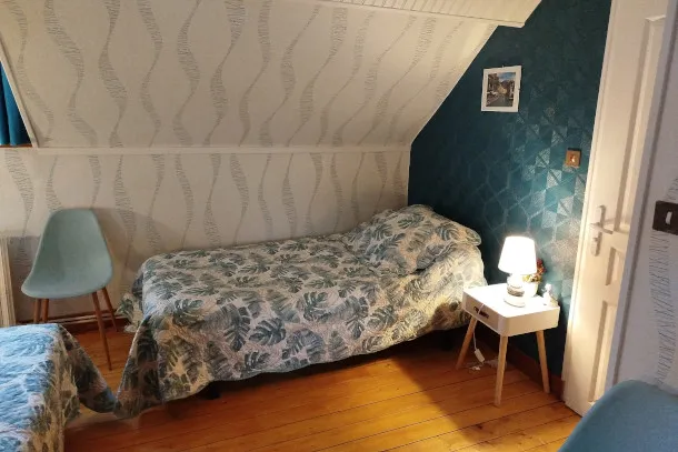 Chambre bleue de l'Aubrière